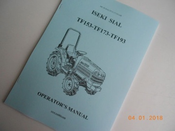 Operator's manual Iseki in English - Iseki : Sial, TF153, TF173, TF193
