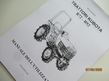 Operator's manual Kubota in Italian - Kubota : B72, B92
