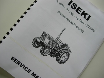 Iseki TU 1700 - TU1900 - TU2100 - TL 1900 -  WITHOUT 3AF1 engine