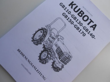 Operator's manual Kubota in German - Kubota : GB110, GB130, GB140, GB150, GB170
