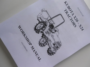 Service manual Kubota in English - Kubota : X20, X24
