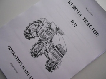 Operator's manual Kubota in English - Kubota : B52
