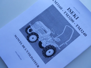 Operator's manual Iseki  in French - Iseki : TM, TM3160, TM3200, TM3240
