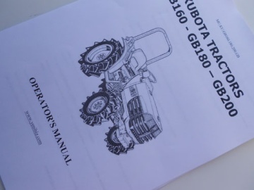 Operator's manual Kubota in English - Kubota : GB160, GB180, GB200
