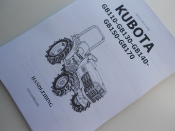 Operator's manual Kubota in Dutch - Kubota : GB110, GB130, GB140, GB150, GB170
