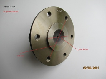 Kubota Wheel hub front axle - Kubota : B1600, B1702, B1902, B2150, B8200, B9200
Zen-Noh : ZB1600, ZB1702, ZB1902

