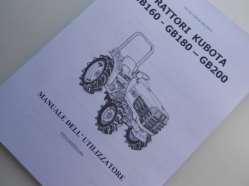 Operator's manual Kubota in Italian - Kubota : GB160, GB180, GB200

