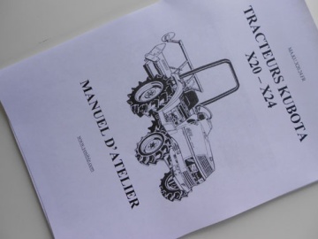 Service manual Kubota in French - Kubota : X20, X24

