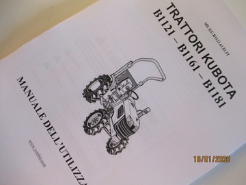 Operator's manual Kubota in Italian - Kubota : B1121, B1161, B1181
