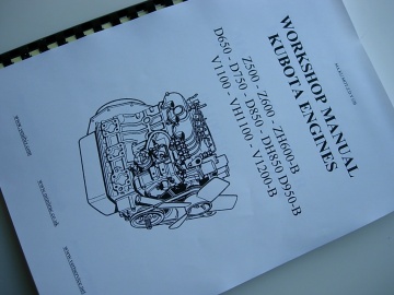 Kubota engines Z500 - Z600 - ZH600-B - D650 - D750 - D850 - DH850 - D950-B - V1100 - VH1100 - V1200-B