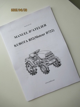 Service manual Kubota in French - Kubota : B52
