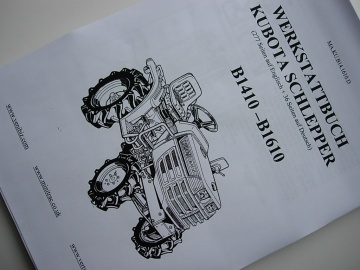 Kubota B1410 - B1610 - 277 pages in English and 36 pages in German