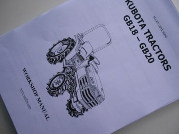 Service manual Kubota in English - Kubota : GB18(F), GB20(F)
