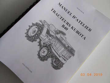 Service manual Kubota in French - Kubota : B40
