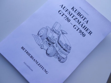 Operator's manual Kubota in German - Kubota : Mower

