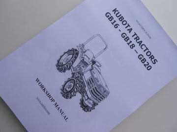 Service manual Kubota in English - Kubota : GB16(F), GB18(F), GB20(F)
