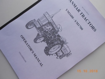 Operator's manual Yanmar in English - Yanmar : YM1600, YM1700

