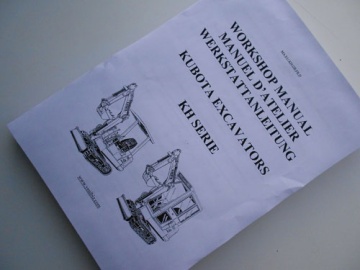 Service manual Kubota in 3 languages - Kubota : Excavator, KH36
