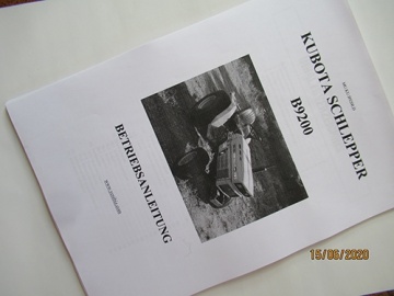 Operator's manual Kubota in German - Kubota : B9200

