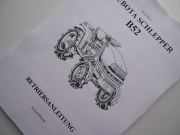 Operator's manual Kubota in German - Kubota : B52

