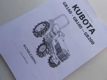 Operator's manual Kubota in Dutch - Kubota : GB160, GB180, GB200
