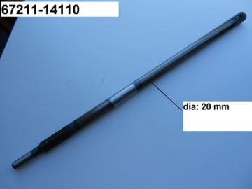 Transmission shaft - Kubota : B1-14, B1-15, B1400, B1402, B1500, B1502, B5200, B6200, B7200
Zen-Noh : ZB1400, ZB1402, ZB6200, ZB7200
