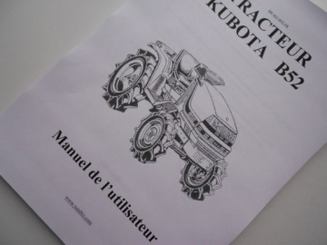Operator's manual Kubota in French - Kubota : B52
