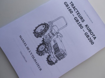 Operator's manual Kubota in French - Kubota : GB160, GB180, GB200
