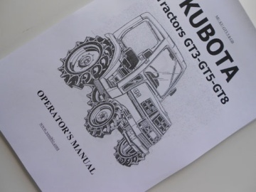 Operator's manual Kubota in English - Kubota : GT3, GT5, GT8
