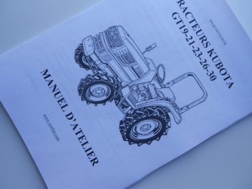 Service manual Kubota in French - Kubota : GT19, GT21, GT23, GT26, GT30
