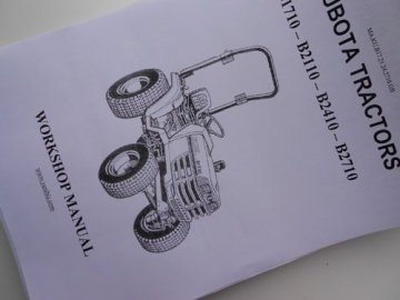 Service manual Kubota in English - Kubota : B1710, B2110, B2410, B2710
