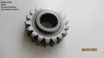 Rear axle Kubota pinion - Kubota : B1200, B1400, B1402, B5200, B7200
Zen-Noh : ZB1200, ZB1400, ZB1402, ZB7200
