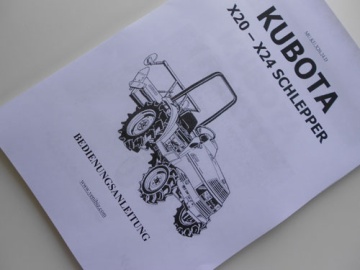 Operator's manual Kubota in German - Kubota : X20, X24
