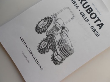 Operator's manual Kubota in German - Kubota : GB16(F), GB18(F), GB20(F)
