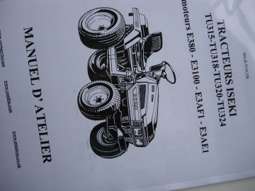 Iseki TU315 -TU318 - TU320 - TU324 - with engines  E380 - E3100 - E3AF1 - E3AE1