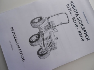 Operator's manual Kubota in German - Kubota : B1710, B2110, B2410
