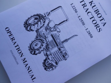 Operator's manual Kubota in English - Kubota : L2250, L2550, L2850
