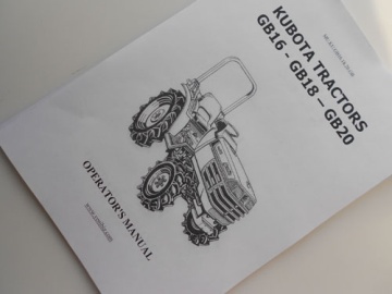 Operator's manual Kubota in English - Kubota : GB16(F), GB18(F), GB20(F)
