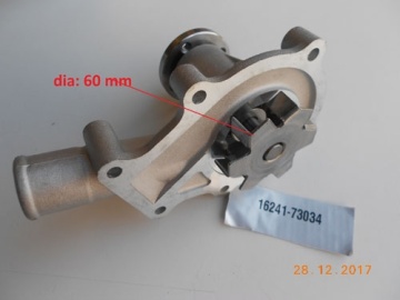 Waterpump  Kubota - Kubota : A-155, A-175, A-195, A15, A17, A19, Aste, B72, B92, B1830, GB15, GB16(F), GB18(F), GB20(F), GB150, GB160, GB170, GB180, GB200, GT3, GT5, GT8, KB
