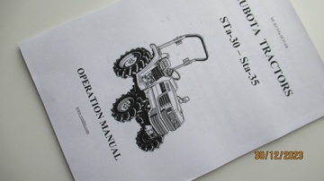 Operator's manual Kubota in English