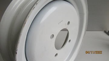 Rim 12'' 4 holes white D=80 mm - I=120 mm - Iseki : Sial, TF15, TM, TM215, TM223
